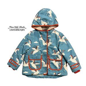 Mini Boden 2-3Y Sherpa Lined Pegasus Unicorn Anorak Jacket Coat